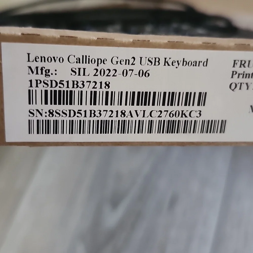 New Lenova Wired Keyboard And Mouse